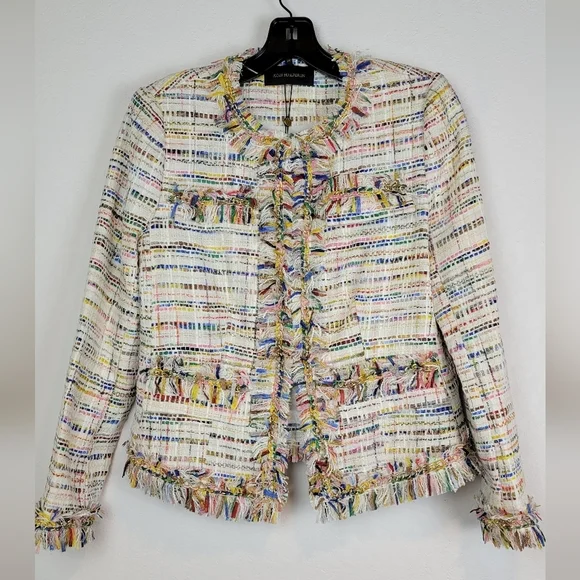 NWT Kobi Halperin Devyn Tweed Blazer In JKI Rainbow Size XS - Picture 7 of 16